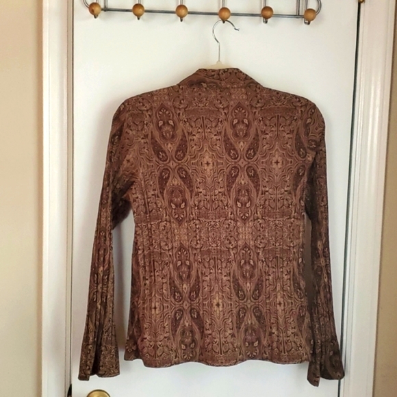 Apt. 9 paisley bell sleeve top - Picture 3 of 6